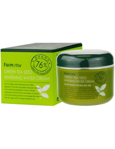 Увлажняющий осветляющий крем с семенами зеленого чая, 100 г, FarmStay