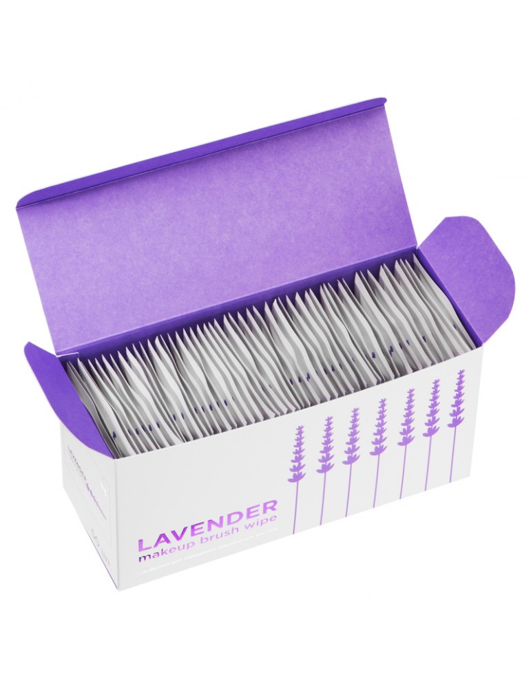 Салфетки для очищения макияжных кистей Lavender, 50 шт MANLY PRO, КО18