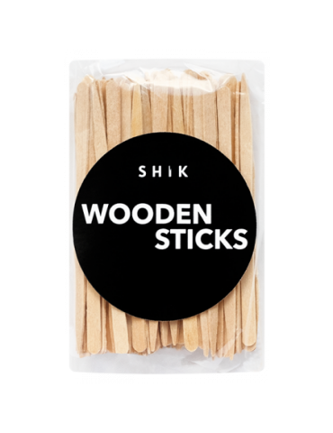 Деревянные шпатели для нанесения воска Wooden sticks, 100 шт, SHIK